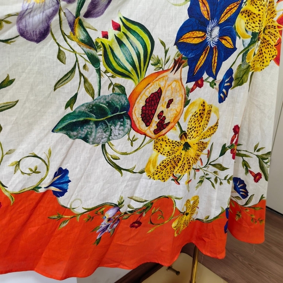 Alemais Floral Maxi Dress in Cream and Orange NWOT - Picture 12 of 15